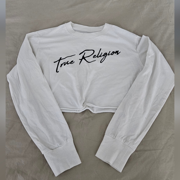 True religion long sleeved crop top - Picture 1 of 3